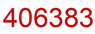 Number 406383 red image