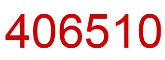 Number 406510 red image