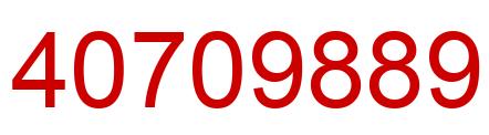 Number 40709889 red image