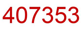 Number 407353 red image