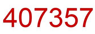 Number 407357 red image