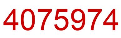 Number 4075974 red image