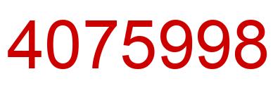Número 4075998 imagen rojo