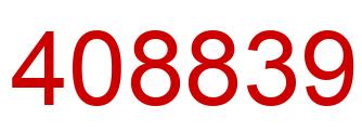 Number 408839 red image