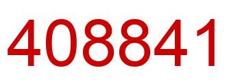 Number 408841 red image