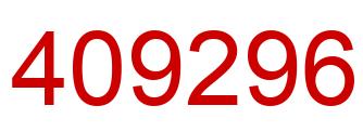 Number 409296 red image