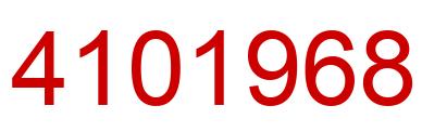 Number 4101968 red image