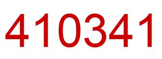 Number 410341 red image