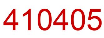 Number 410405 red image