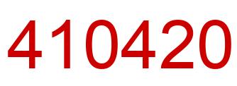 Número 410420 imagen rojo