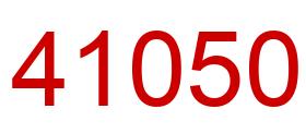 Número 41050 imagen rojo