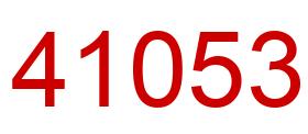 Number 41053 red image