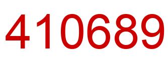 Number 410689 red image