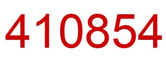 Number 410854 red image