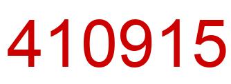 Number 410915 red image