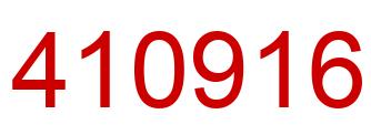 Number 410916 red image