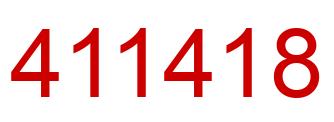 Number 411418 red image