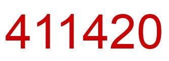 Number 411420 red image
