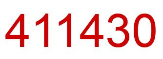 Number 411430 red image
