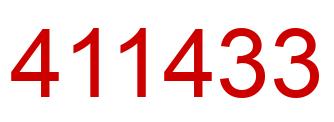 Number 411433 red image