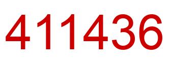Number 411436 red image