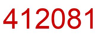Number 412081 red image