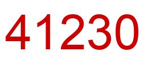Number 41230 red image