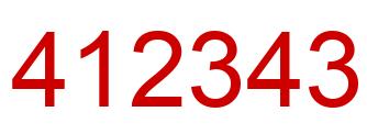 Number 412343 red image