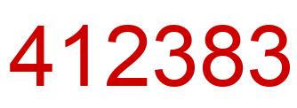 Number 412383 red image