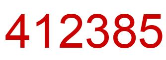 Number 412385 red image