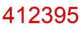 Number 412395 red image