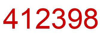 Number 412398 red image