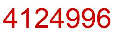 Number 4124996 red image