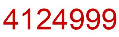 Number 4124999 red image