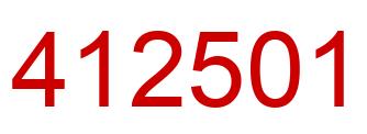 Number 412501 red image