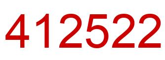 Number 412522 red image