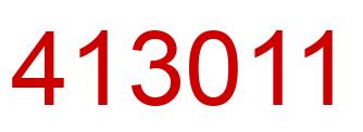 Number 413011 red image