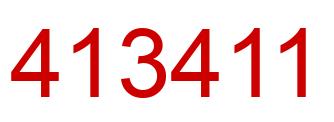 Number 413411 red image