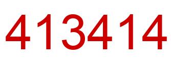 Number 413414 red image