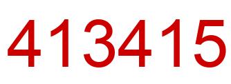 Number 413415 red image