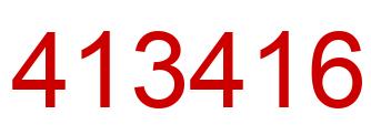 Number 413416 red image