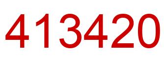 Número 413420 imagen rojo