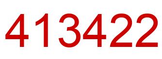 Number 413422 red image