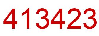 Number 413423 red image