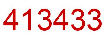 Number 413433 red image