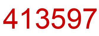 Number 413597 red image