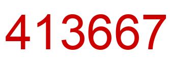 Number 413667 red image
