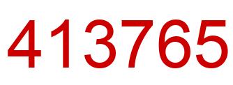 Number 413765 red image
