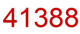 Número 41388 imagen rojo