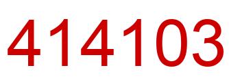 Number 414103 red image